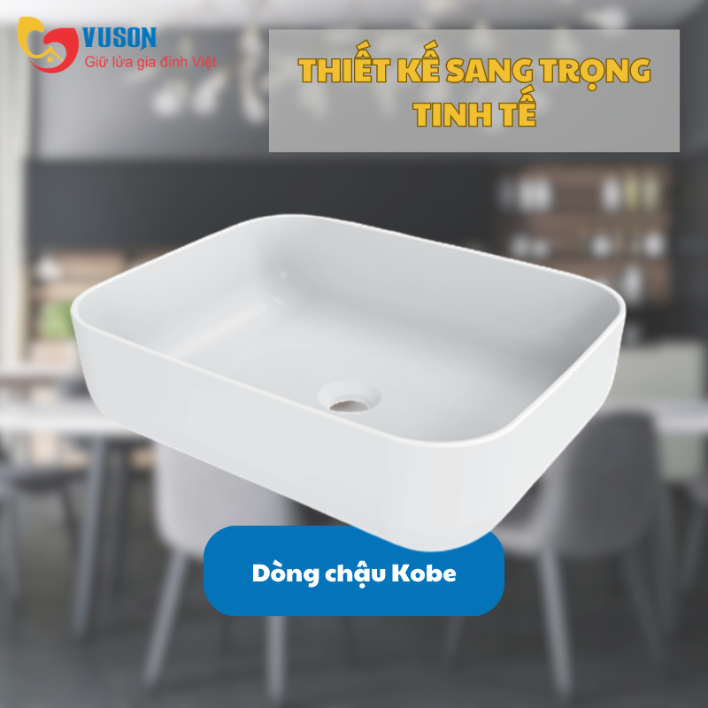 Chậu sứ đặt bàn Hafele Kobe 500x400x140 - 588.79.079