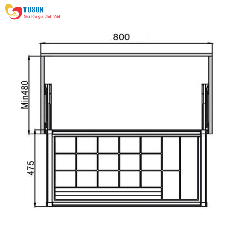 Khay đựng trang sức 800mm dạng kéo Hafele 807.95.103