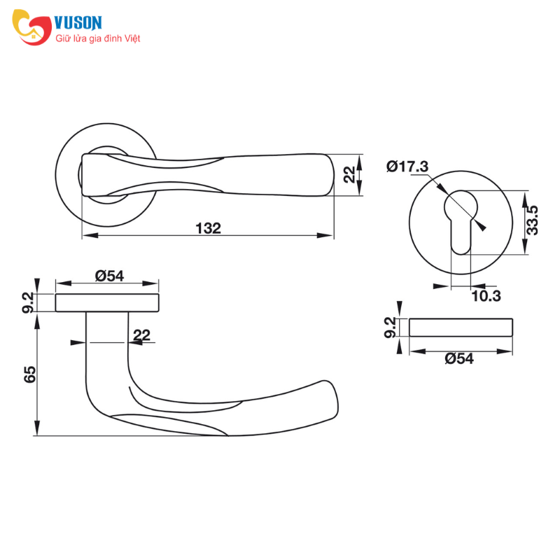 Tay Nắm Gạt Có Nắp Che Hafele 903.99.572