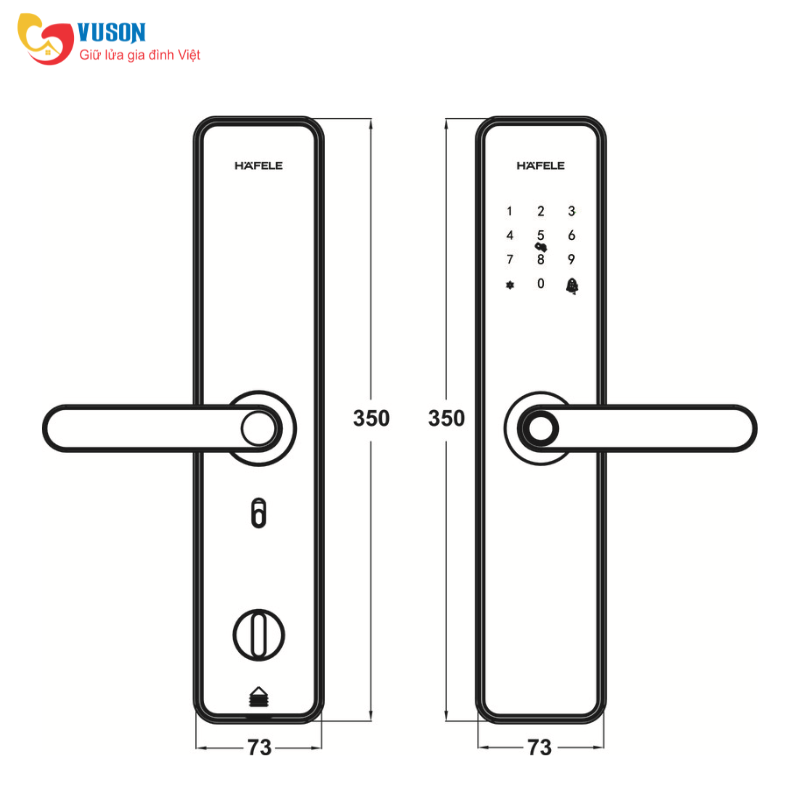 Khóa điện tử Hafele AL2401 - 912.20.693