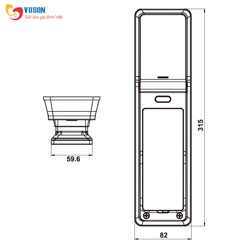 Khóa điện tử Hafele MP2503B - 912.21.046