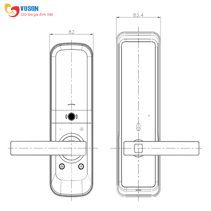 Khóa điện tử Hafele ML2502B - 912.21.048
