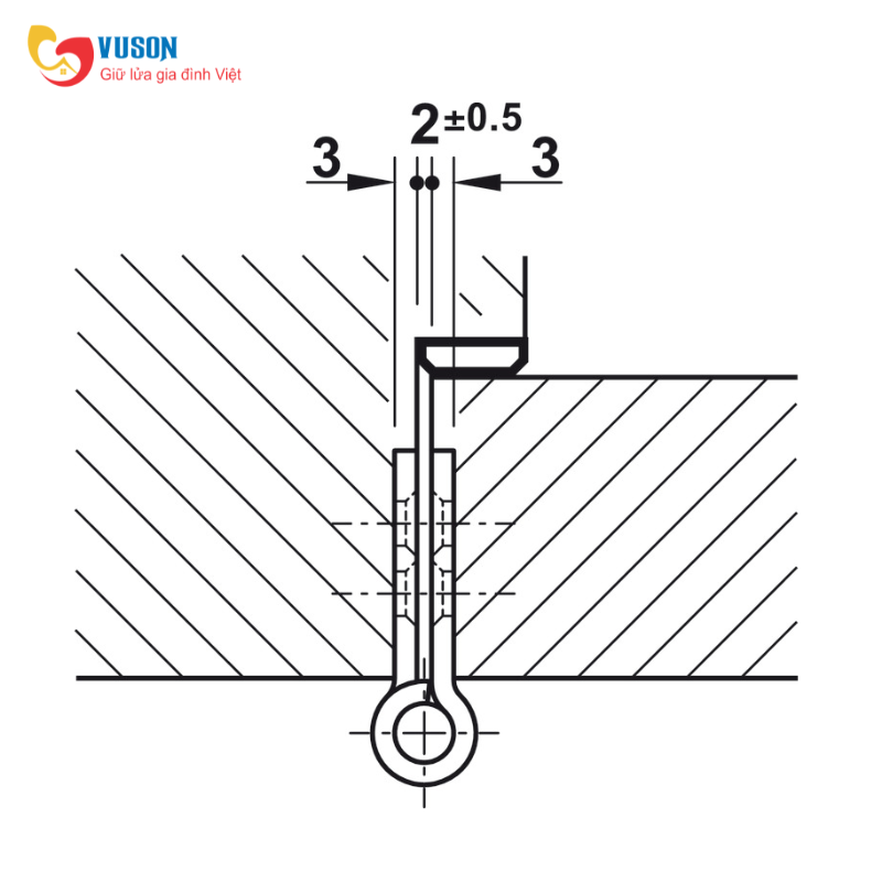 Bản Lề Lá Chống Cháy 2 Vòng Bi 120Kg Hafele - 926.98.043