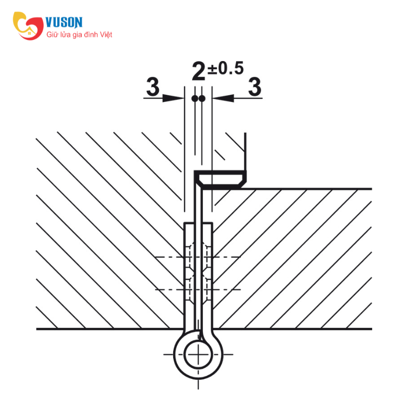 Bản Lề Lá Chống Cháy 2 Vòng Bi 120Kg Hafele - 926.98.138