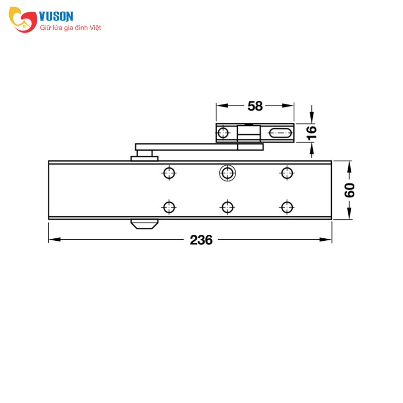Thiết Bị Đóng Cửa Tự Động 100Kg Hafele 931.84.829