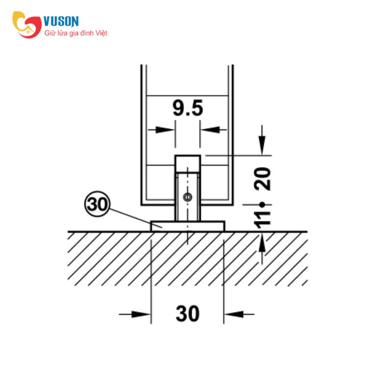 Bộ Phụ Kiện Cửa Trượt Không Giảm Chấn 120Kg Slido Classic 120P Hafele 941.02.036