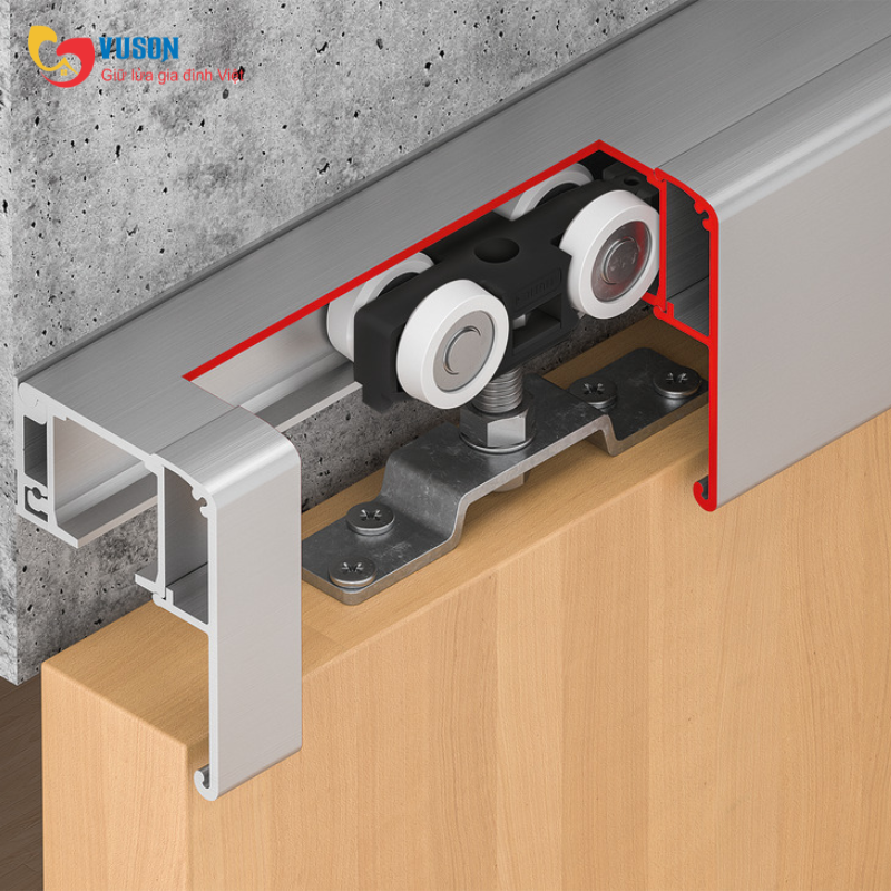 Bộ Phụ Kiện Cửa Trượt Không Giảm Chấn 120Kg Slido Classic 120P Hafele 941.02.036