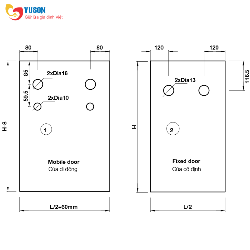 Phụ kiện cửa trượt phòng tắm kính Oval Hafele - 981.06.320