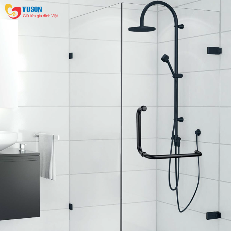 Bản lề kính tường 90° màu đen Hafele - 981.77.901