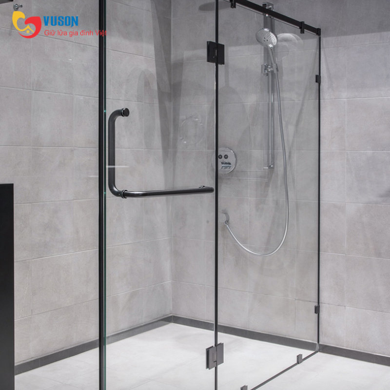 Bản lề kính tường 180° màu đen Hafele - 981.77.903
