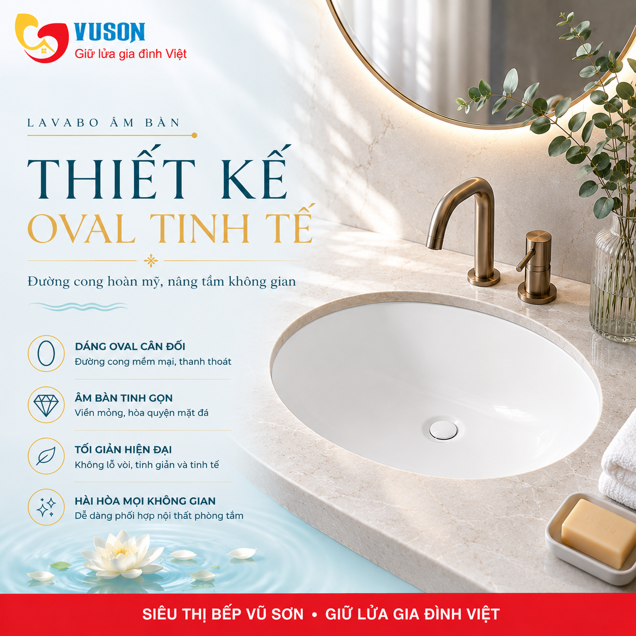 Chậu sứ âm bàn Hafele Sapporo 570x415x205 - 588.79.015