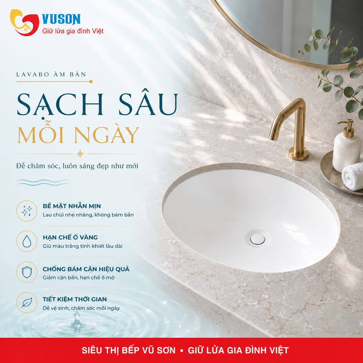 Chậu sứ âm bàn Hafele Sapporo 570x415x205 - 588.79.015
