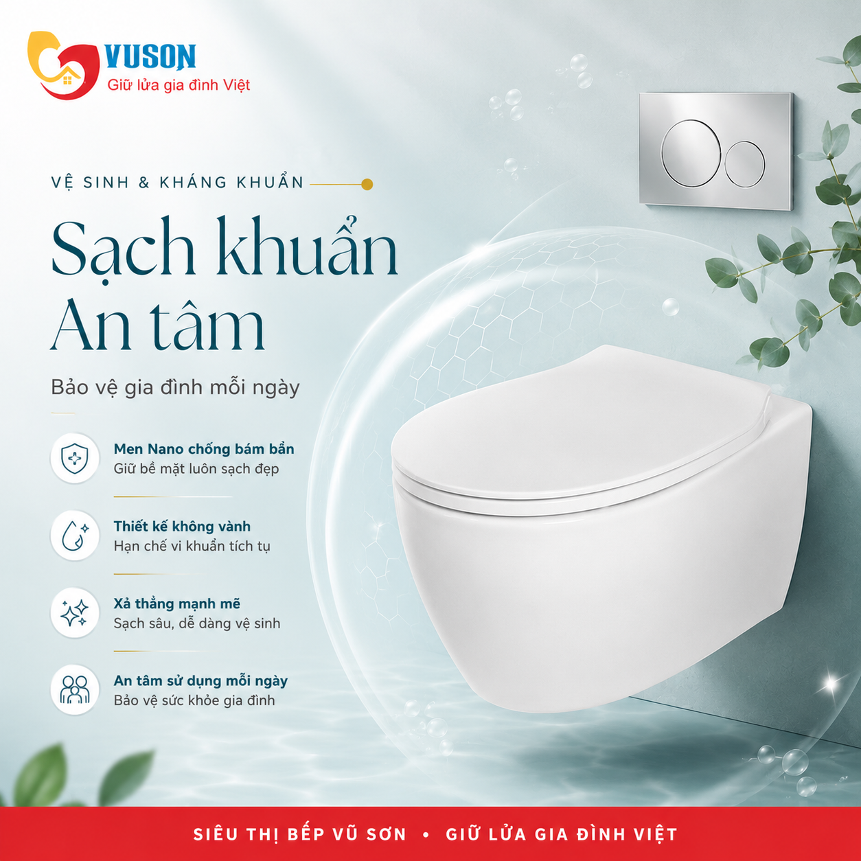 Bồn cầu treo tường Hafele Sapporo 540x370x365 - 588.79.410