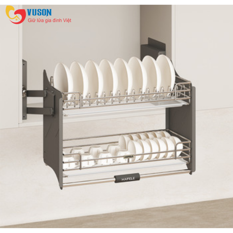 Kệ chén đĩa nâng hạ 600mm Oval Hafele ORIA - 504.71.073