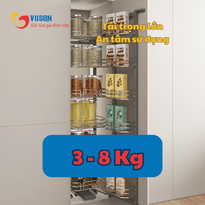 Tủ đồ kho nan Oval 600mm Hafele Kosmo Kara Swing - 595.71.073