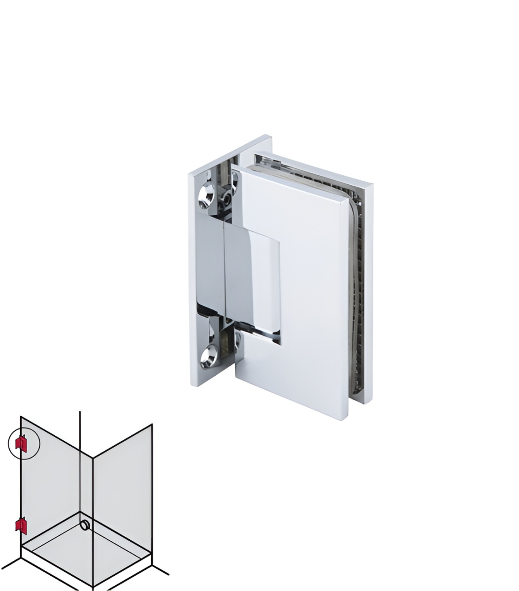 Bản lề kính tường 90° Chrome bóng Hafele - 981.77.900
