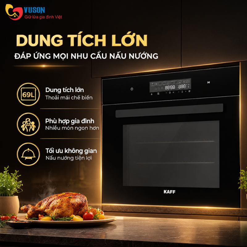 Lò nướng âm tủ KAFF KF-T90S Plus