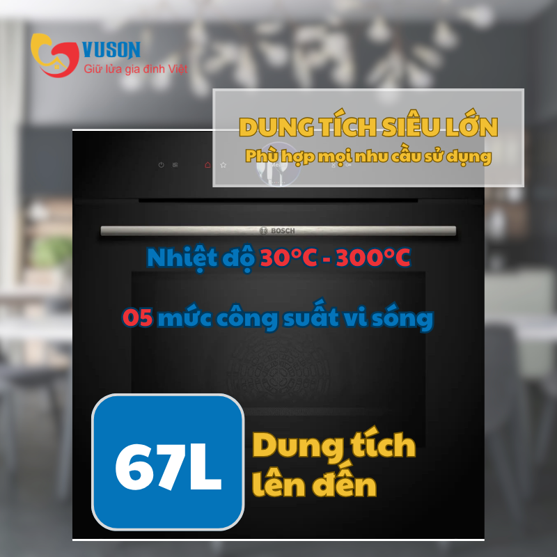Lò Nướng Kèm Vi Sóng Bosch HMG7361B1 SERI 8 67L MODEL 2025