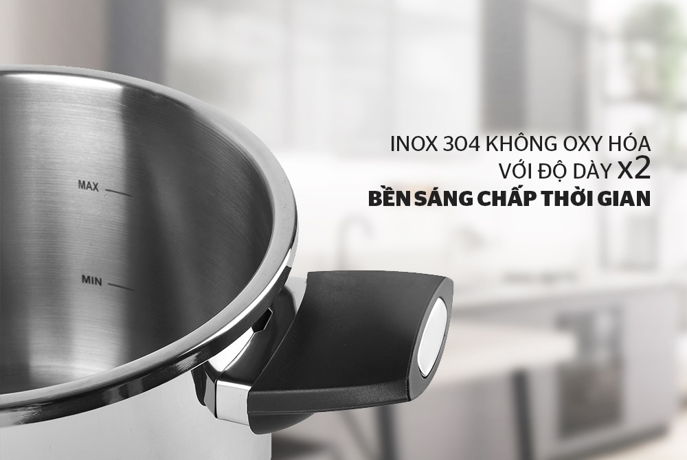 Nồi áp suất inox 304 đáy từ Sunhouse Mama SHG9906M