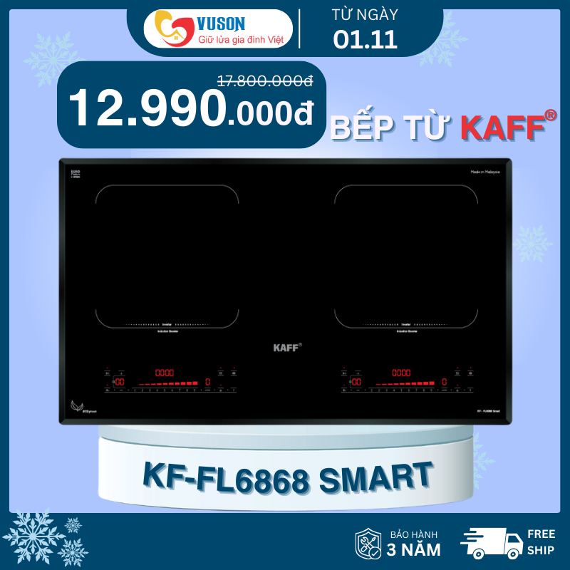 Bếp từ đôi KAFF KF-FL6868 SMART