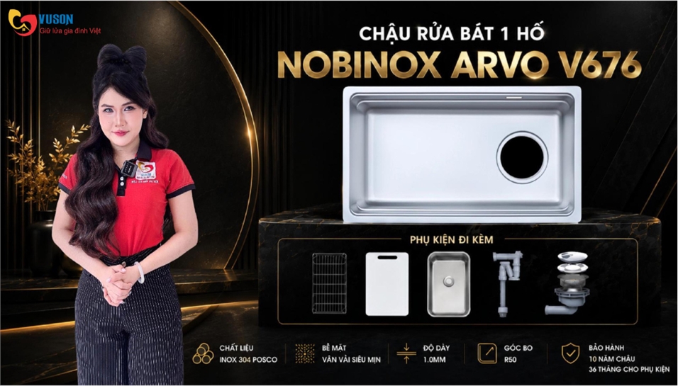 Đánh Giá Chậu Rửa Bát Nobinox ARVO V676: Bát Rác Lệch Có Thực Sự Đáng Giá?