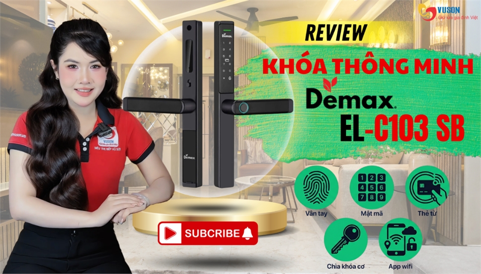Khóa Điện Tử Demax EL-C103 SB — Giải Pháp Bảo Mật Sinh Ra Cho Cửa Nhôm