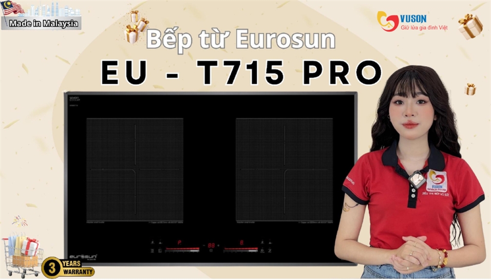 Bếp từ Eurosun EU-T715Pro – Giải pháp nấu nướng hiện đại, tiết kiệm điện cho mọi gia đình