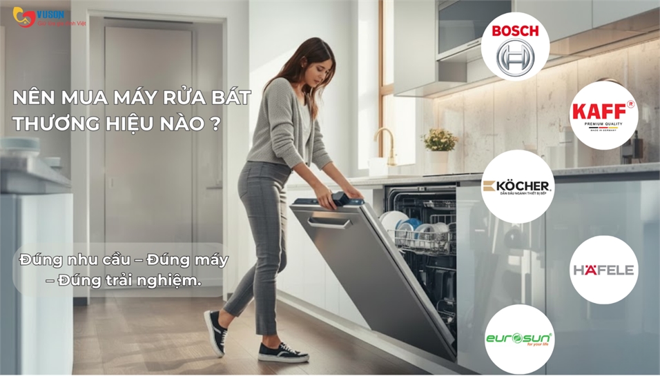 Máy rửa bát nên mua thương hiệu nào? Gợi ý 5 thương hiệu uy tín năm 2025