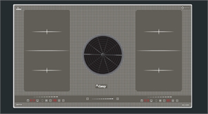 Bếp từ kết hợp hút mùi Canzy CZ BH09KC