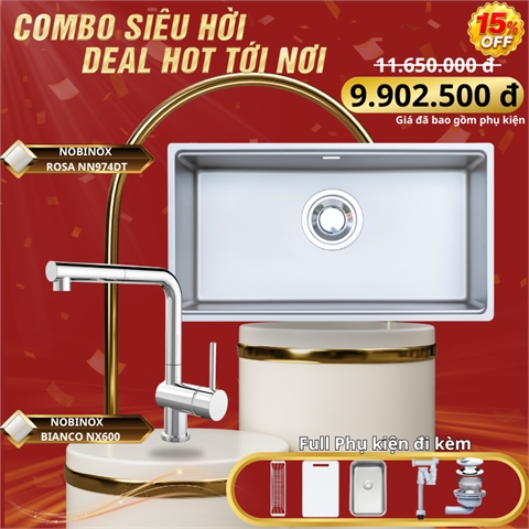Combo Nobinox Rosa-Bianco Inox AISI 304 Cao Cấp