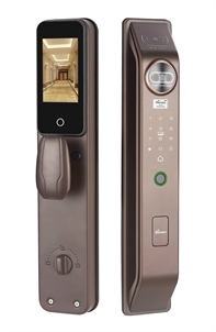 Khóa cửa gỗ vân tay Demax SL912 MB Face ID AI Camera, App wifi