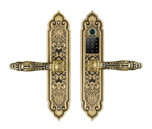 Khóa vân tay tân cổ Demax EL350 European Gold Của Đức App TTlock 