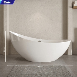 Bồn tắm nằm bán nguyệt nhựa Acrylic Enic BN01 