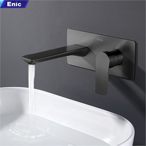 Vòi rửa lavabo gắn tường Enic (Màu đen)