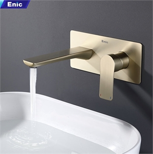 Vòi rửa lavabo gắn tường Enic (Vàng đồng)