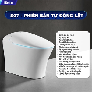 Bồn cầu thông minh Enic SMART S07 (Tự động lật)