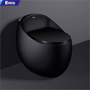 Bồn cầu trứng Enic E10 (Lưng bầu - Full đen)