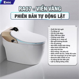 Bồn cầu thông minh Enic SMART RA (Viền vàng)