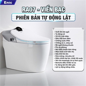 Bồn cầu thông minh Enic SMART RA (Viền bạc)