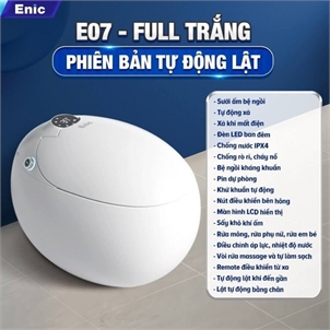 Bồn cầu thông minh Enic SMART E (Màu trắng - Tự động lật)