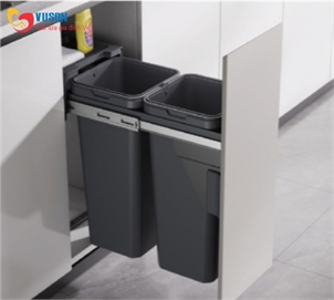 Thùng rác đôi âm tủ GrandX Waste Bin XW.D30M