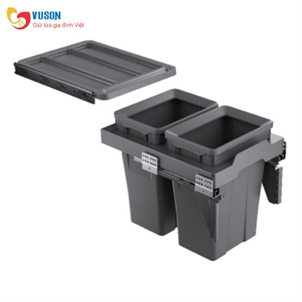 Thùng rác đôi âm tủ GrandX Waste Bin XW.D40