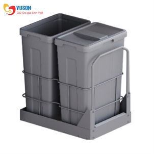 Thùng rác đôi âm tủ GrandX Waste Bin XW.D40M