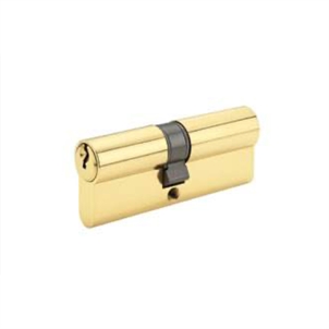 Ruột khoá 2 đầu chìa màu đồng bóng 65mm Hafele - 489.56.002