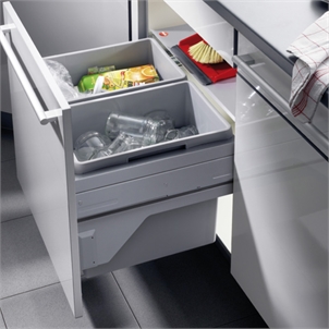 Thùng rác gắn cánh 2x30L cho tủ 600mm Hafele - 502.73.902