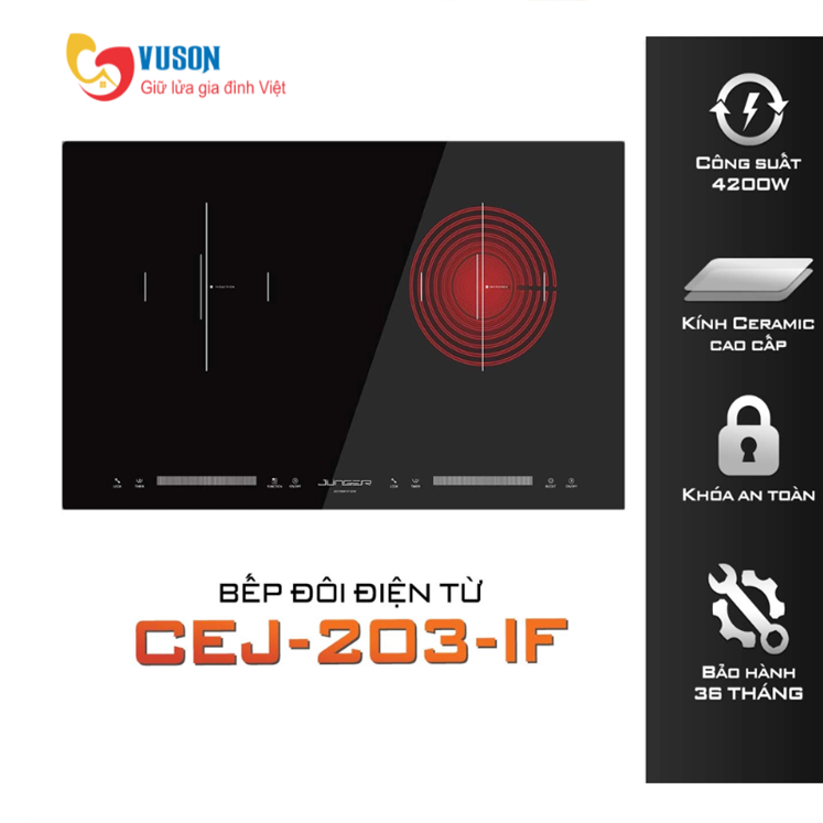 Bếp điện từ đôi Junger CEJ-203-IF