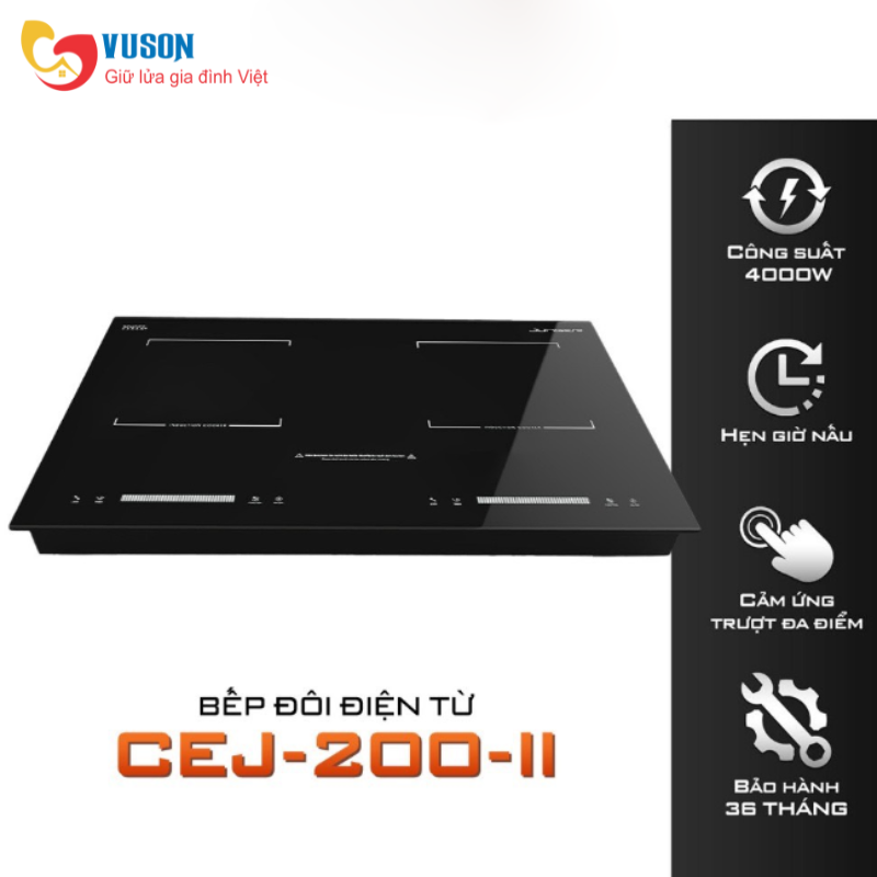 Bếp từ đôi Junger CEJ-200-II