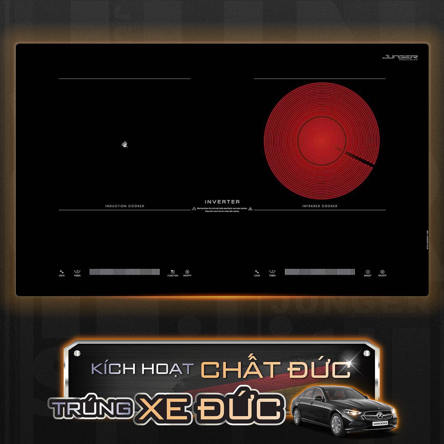 Bếp điện từ đôi Junger MTD-71