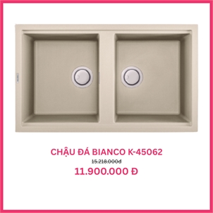 Chậu rửa bát đá Malloca BIANCO K-45062