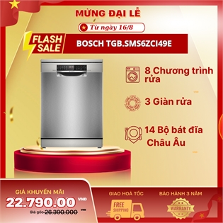 Máy rửa chén Bosch TGB.SMS6ZCI49E Tích hợp ZEOLITH - Sấy hoàn hảo